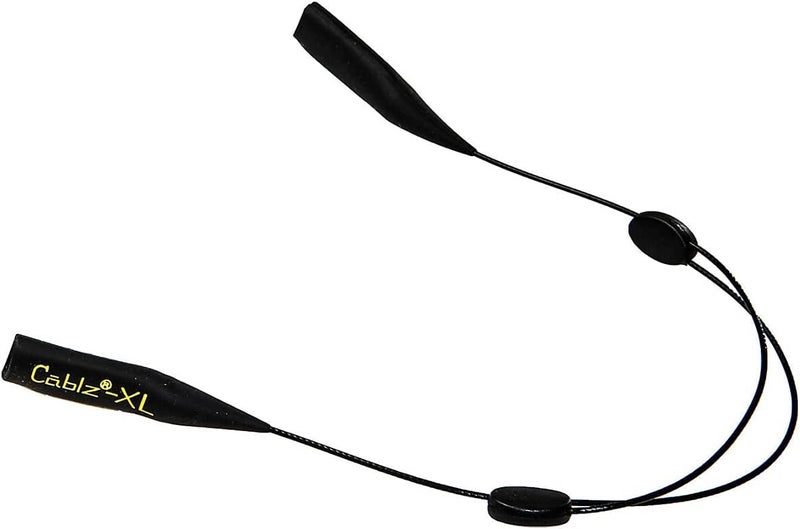Cablz Zipz XL Adjustable Eyewear Retainer | Adjustable, Lightweight, Low Profile, Off-The-Neck Eyewear Retainer Strap | Black - Image 1